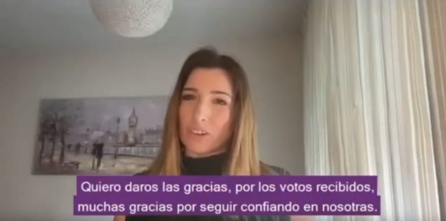 Nati Gómez y Mónica Monterreal dan las gracias a todos los militantes