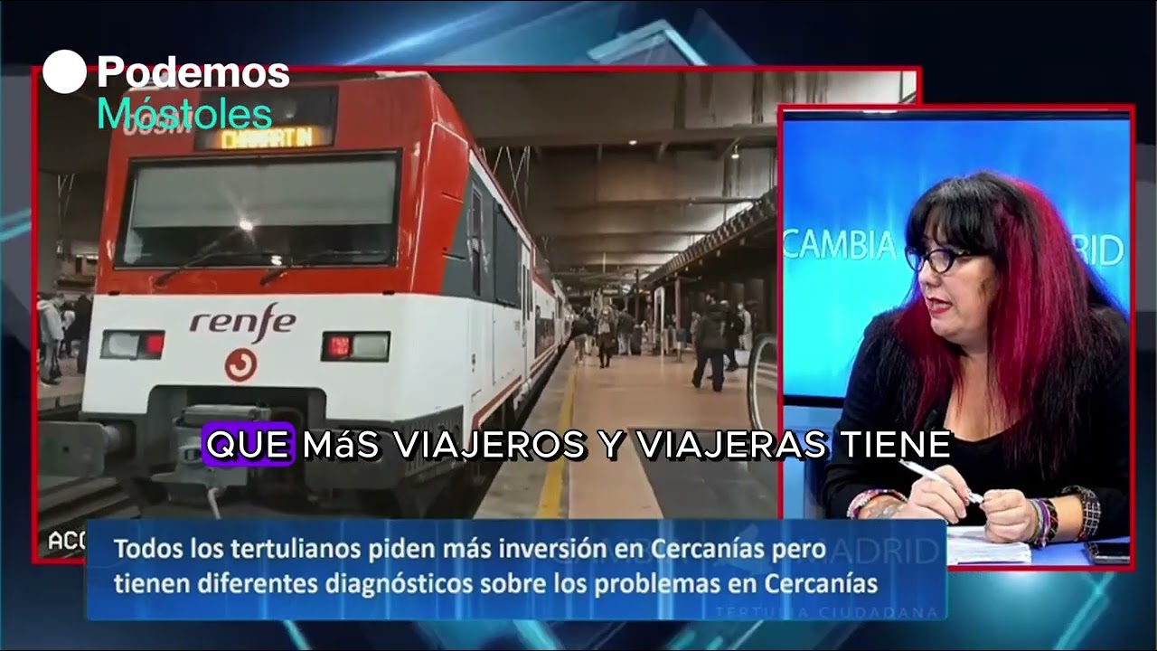 Mónica Monterreal sobre el estado de los cercanías en la comunidad de Madrid